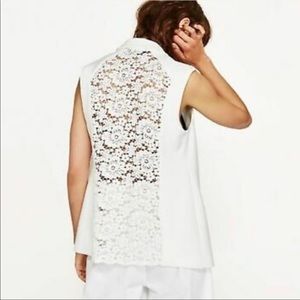 Zara White Vest with Lace Back